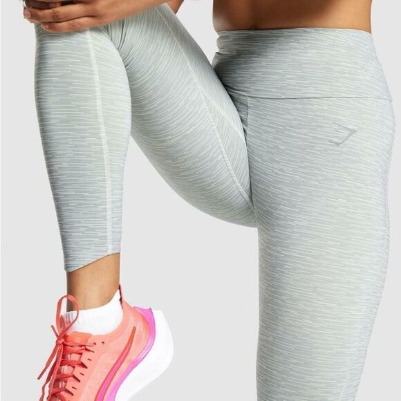Gymshark Speed Leggings Green Grey Small - Picture 1 of 10